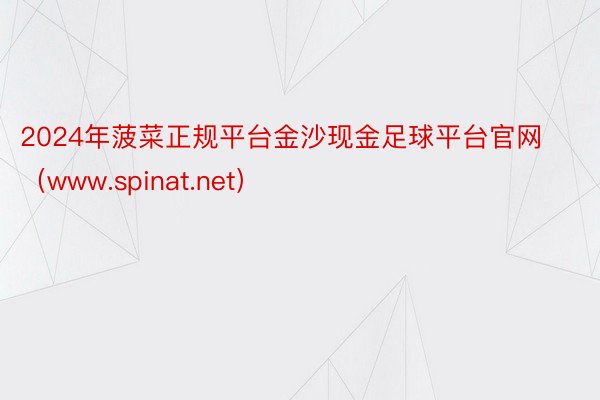 2024年菠菜正规平台金沙现金足球平台官网（www.spinat.net）